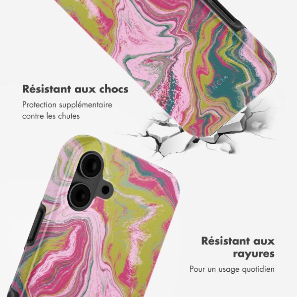 Selencia Coque arrière Vivid avec MagSafe Apple iPhone 16 - Marble Pink