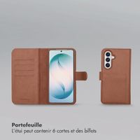 Selencia Étui portefeuille amovible Olyn avec MagSafe Samsung Galaxy S26 Plus - Marron