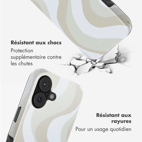 Selencia Coque arrière Vivid avec MagSafe Apple iPhone 17 - Desert Waves Beige