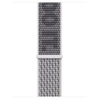 Apple Bracelet Nike Sport Loop Apple Watch Series 1 t/m 9 / SE (38/40/41 mm) | Series 10 / 11 (42 mm) - White / Black