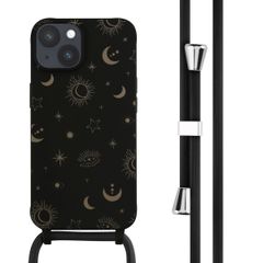 imoshion Coque design en silicone avec cordon Apple iPhone 14 - Sky Black
