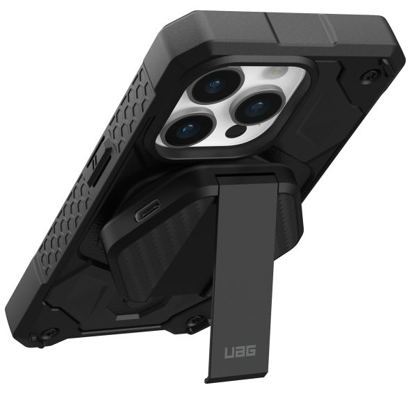 UAG Station de charge sans fil avec support - Compatible avec MagSafe et Qi2 - 15 watts - Noir / Carbone