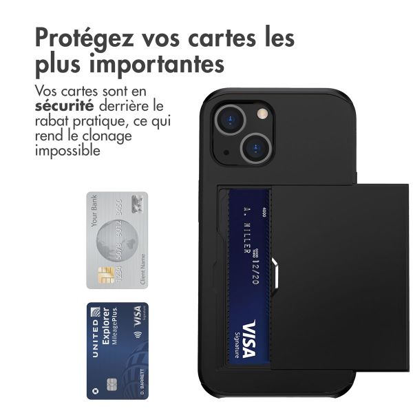 imoshion Coque arrière avec porte-cartes Apple iPhone 14 Plus - Noir
