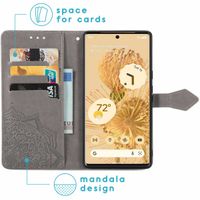 imoshion Etui de téléphone portefeuille Mandala Google Pixel 6 Pro - Gris