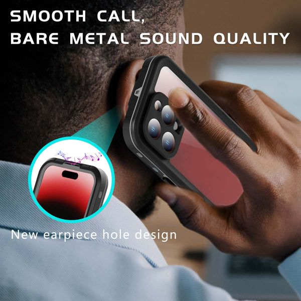 Redpepper Coque imperméable Dot Plus Apple iPhone 15 Pro - Noir