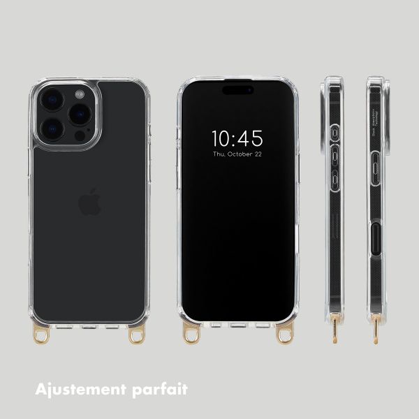 Selencia Coque arrière avec crochets amovibles Apple iPhone 16 Pro Max - Transparent