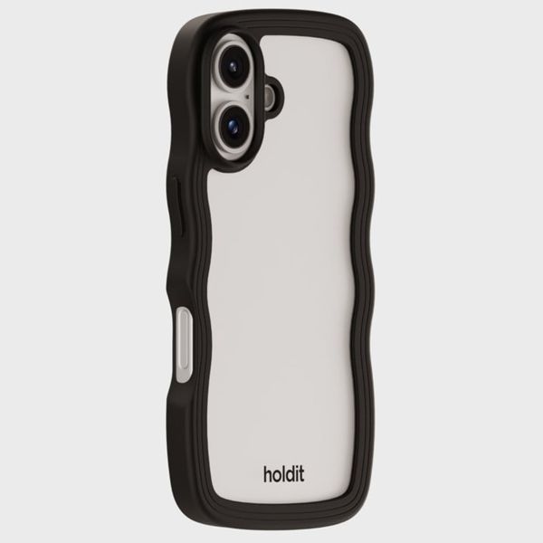 Holdit Coque Wavy Apple iPhone 16 - Black / Transparent