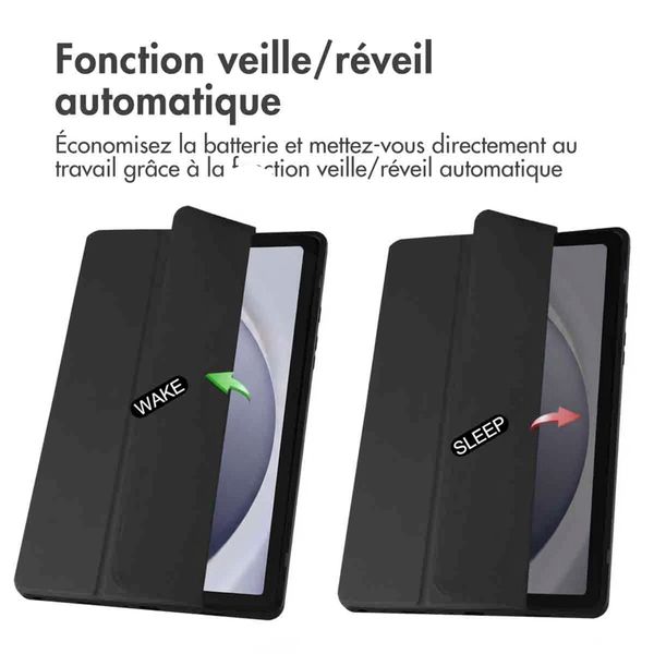 imoshion Coque tablette rigide Trifold Samsung Galaxy Tab A9 Plus - Noir