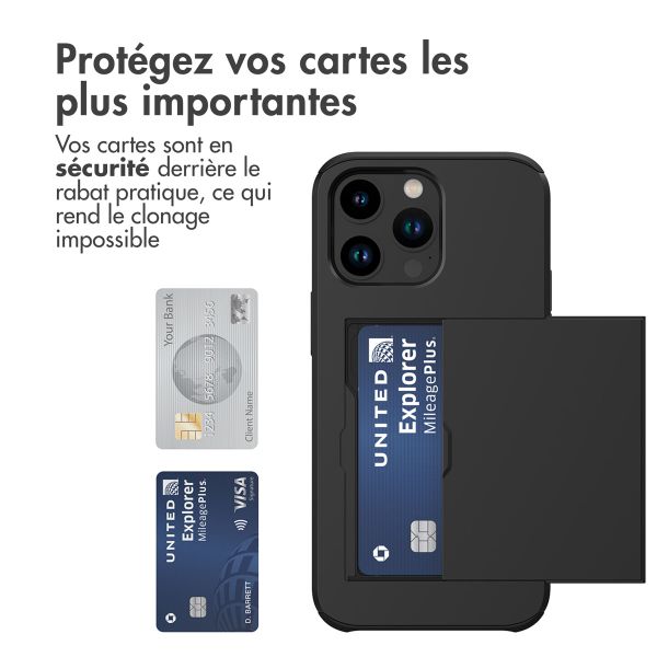 imoshion Coque arrière avec porte-cartes Apple iPhone 15 Pro Max - Noir