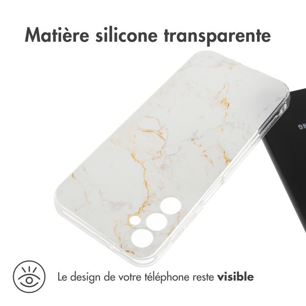 imoshion Coque Design Samsung Galaxy A14 (5G/4G) - White Marble