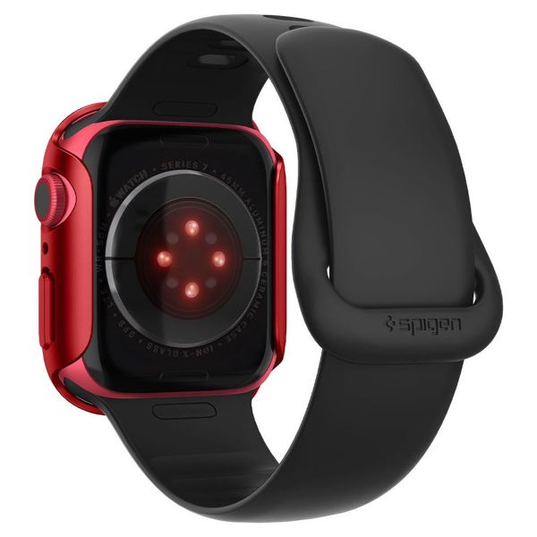 Spigen Thin Fit™ Case Apple Watch Series 7 / 8 / 9 - 45 mm - Rouge