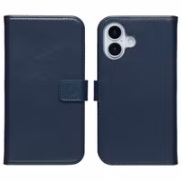 Selencia Étui portefeuille en cuir véritable Apple iPhone 17 - Bleu