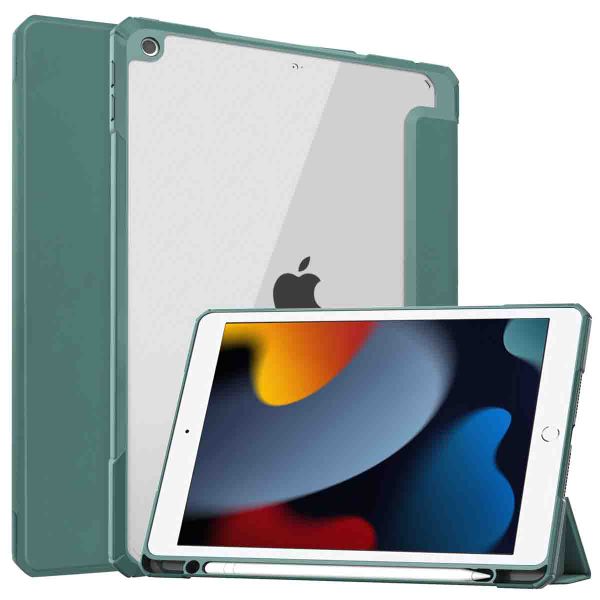 imoshion Coque tablette rigide Trifold Apple iPad 9 (2021) 10.2 pouces / iPad 8 (2020) 10.2 pouces / iPad 7 (2019) 10.2 pouces - Vert