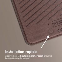 Accezz Porte-cartes en cuir magnétique - Compatible avec Apple Find My - Coffee Brown