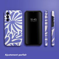 Selencia Coque arrière Vivid Samsung Galaxy A15 (5G/4G) - Modern Bloom Sapphire Blue