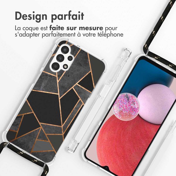 imoshion Coque Design avec cordon Samsung Galaxy A13 (4G) - Black Graphic