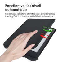imoshion Étui de liseuse portefeuille Slim Soft Pocketbook Touch Lux 5 / HD 3 / Basic Lux 4 / Vivlio Lux 5 - Noir
