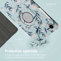 imoshion Coque tablette Design rotatif à 360° Samsung Galaxy Tab A9 8.7 pouces - Flowers