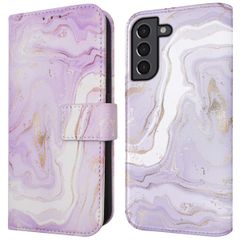 imoshion Étui de téléphone portefeuille Design Samsung Galaxy S21 - Purple Marble