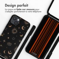 imoshion Coque design en silicone avec cordon Apple iPhone 15 Plus - Sky Black