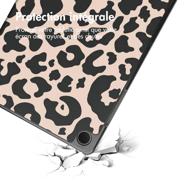 imoshion Coque tablette Design Trifold Samsung Galaxy Tab A11 Plus - Leopard