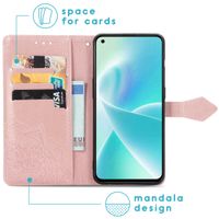 imoshion Etui de téléphone portefeuille Mandala OnePlus Nord 2T - Rose Dorée