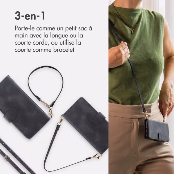 imoshion Etui de télephone portefeuille avec cordon Xiaomi 15T Pro - Noir