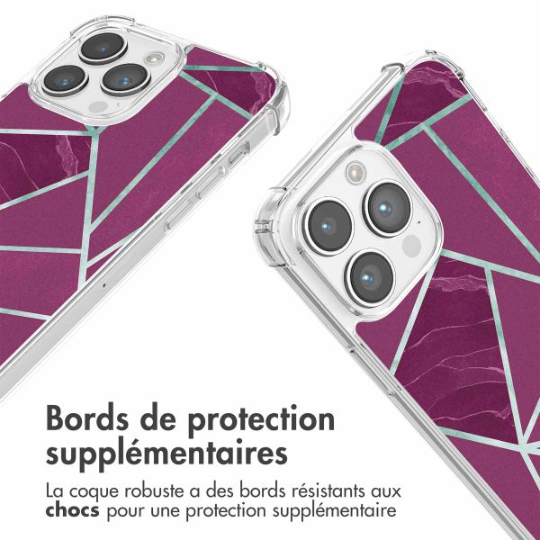 imoshion Coque Design avec cordon Apple iPhone 14 Pro Max - Bordeaux Graphic