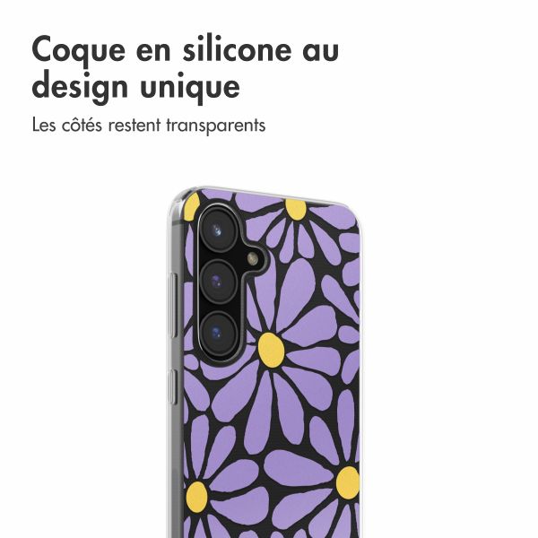 imoshion Coque Design Samsung Galaxy S24 FE - Tropical Violet Flowers Connect