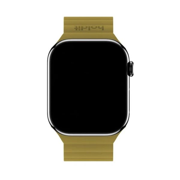 Holdit Bracelet en silicone magnétique Apple Watch | 38/40/41/42 mm - Warm Olive / Black