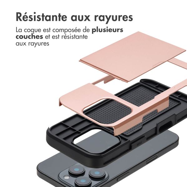 imoshion Coque arrière avec porte-cartes iPhone 16 Pro - Rose Dorée