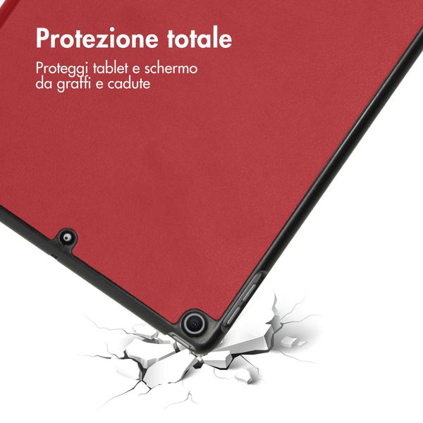 imoshion Coque tablette Trifold Apple iPad 9 (2021) 10.2 pouces / iPad 8 (2020) 10.2 pouces / iPad 7 (2019) 10.2 pouces - Rouge