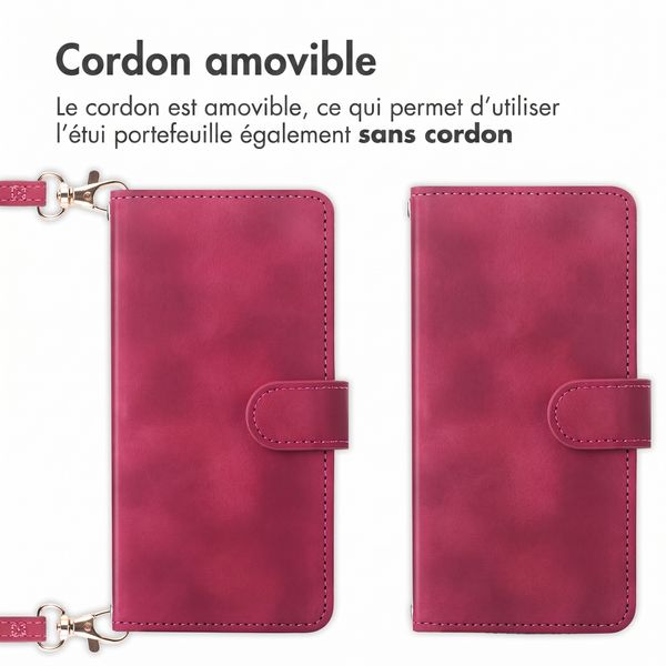 imoshion Etui de télephone portefeuille avec cordon Samsung Galaxy A27 (5G) - Rouge