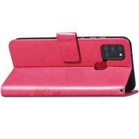 Etui de téléphone Fleurs de Trèfle Galaxy A21s - Fuchsia