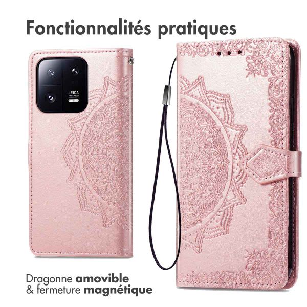 imoshion Etui de télephone Mandala Xiaomi 13 Pro - Rose Doré