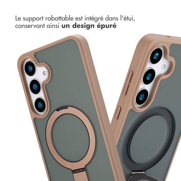 Accezz Coque Ring Stand avec MagSafe Samsung Galaxy S25 Plus - Marron