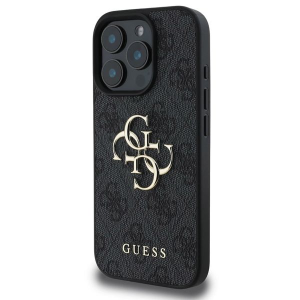 Guess Coque 4G Metal Logo Backcover Apple iPhone 16 Pro - Noir