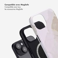 Selencia Coque arrière Vivid Tough avec MagSafe iPhone 14 - Marble Light Brown