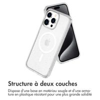 imoshion Coque Pailletée avec MagSafe Apple iPhone 15 Pro - Paillettes Transparent