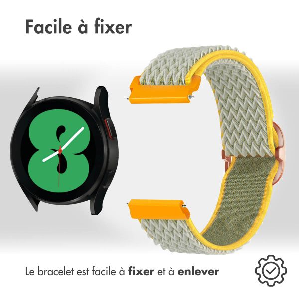 imoshion Bracelet élastique en nylon Samsung Galaxy Watch 7 40/44 mm - Vert / Jaune