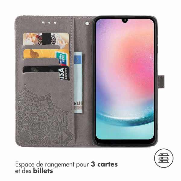 imoshion Etui de télephone Mandala Samsung Galaxy A25 (5G) - Gris
