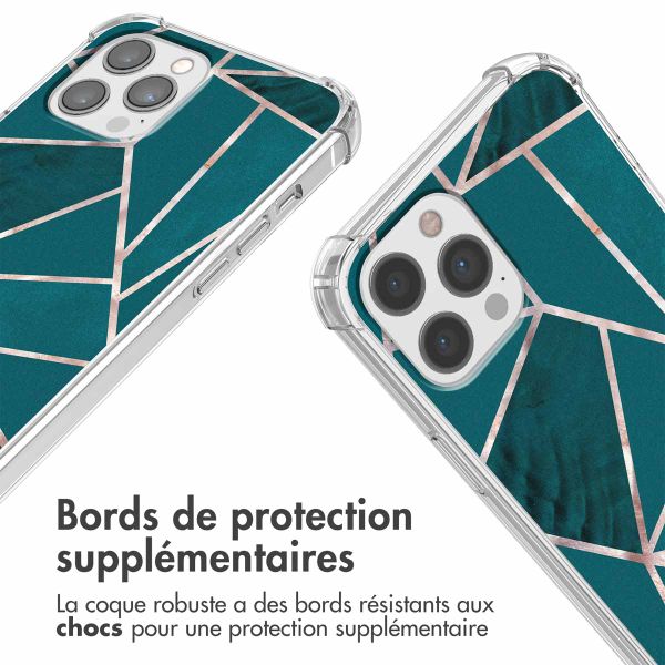 imoshion Coque Design avec cordon Apple iPhone 12 (Pro) - Petrol Green Graphic