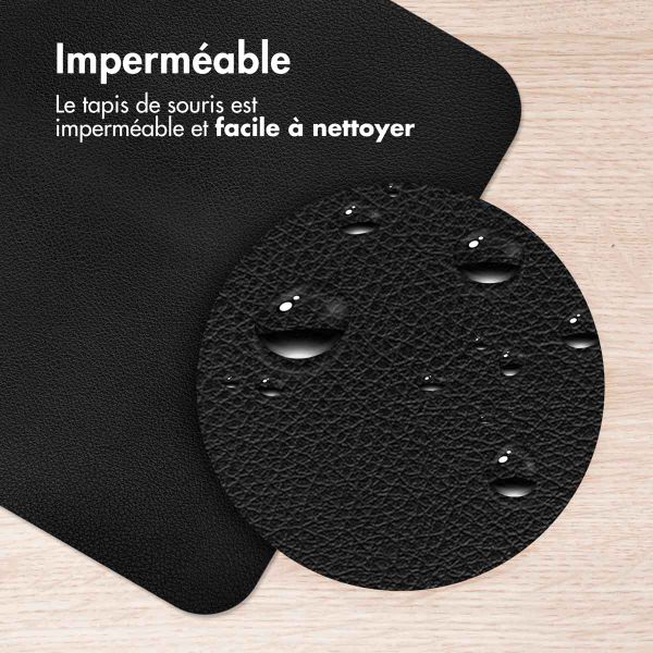 imoshion Tapis de souris - Tapis de souris en similicuir - 21 x 26 cm - Noir
