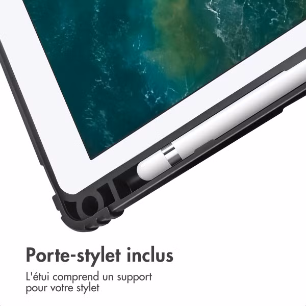 Accezz Coque tablette Rugged Trifold Apple iPad 6 (2018) 9.7 pouces / iPad 5 (2017) 9.7 pouces / Air 2 (2014)/Air 1 (2013) - Noir