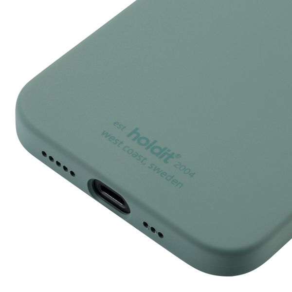Holdit Coque Silicone Apple iPhone 12 (Pro) - Moss Green