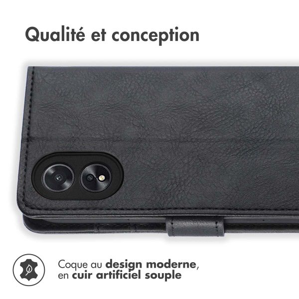 imoshion Étui de télephone portefeuille Oppo A18 / Oppo A38 - Noir