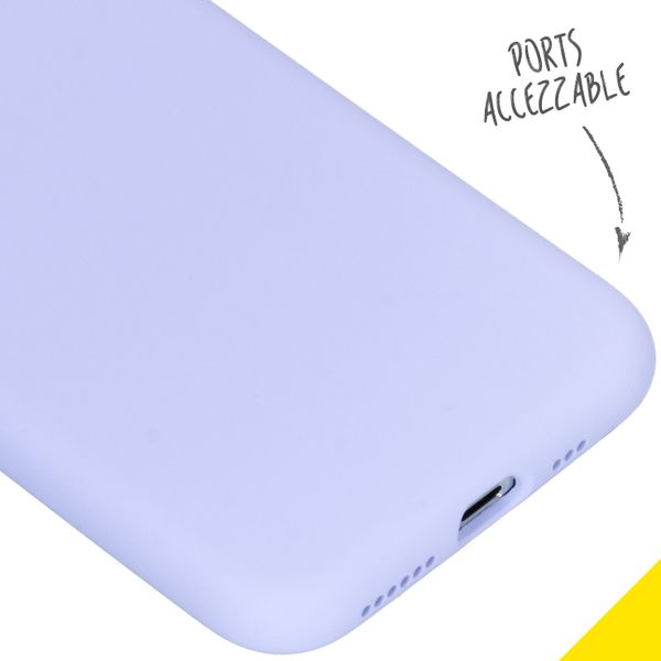 Accezz Coque Liquid Silicone iPhone Xs / X - Violet