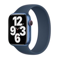 Apple Bracelet Boucle unique en Silicone Apple Watch | 38/40/41/42 mm - Taille 1 - Abyss Blue