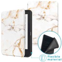 imoshion Slim Soft Sleepcover Kobo Clara 2E / Tolino Shine 4 - White Marble