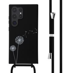 imoshion Coque design en silicone avec cordon Samsung Galaxy S24 Ultra - Dandelion Black